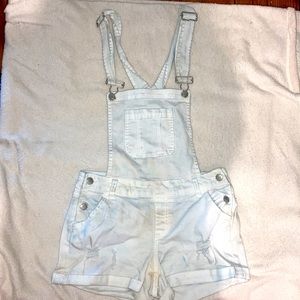 am selling overalls,white and are denim
